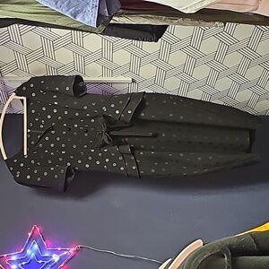 Stop staring peplum wiggle dress EUC